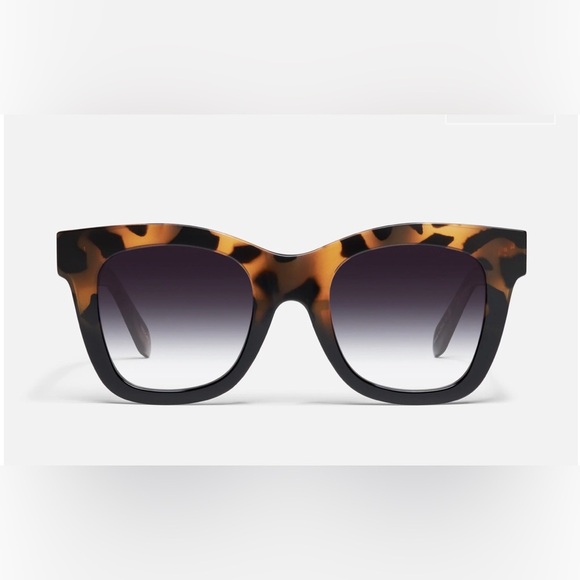 Quay AFTER HOURS Tortoise Black Frame‎ / Black Fade Lens sunglasses new - Picture 1 of 6